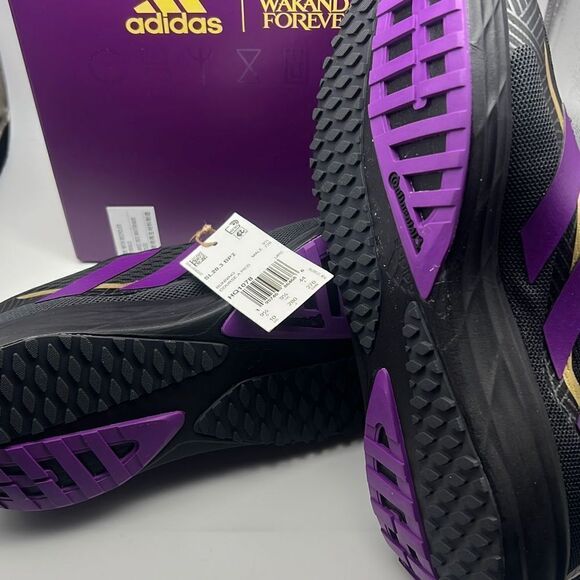 Adidas MARVEL BLACK PANTHER SL20.3 RUNNING‎ SHOES-NWB- Men 10 - Picture 4 of 7